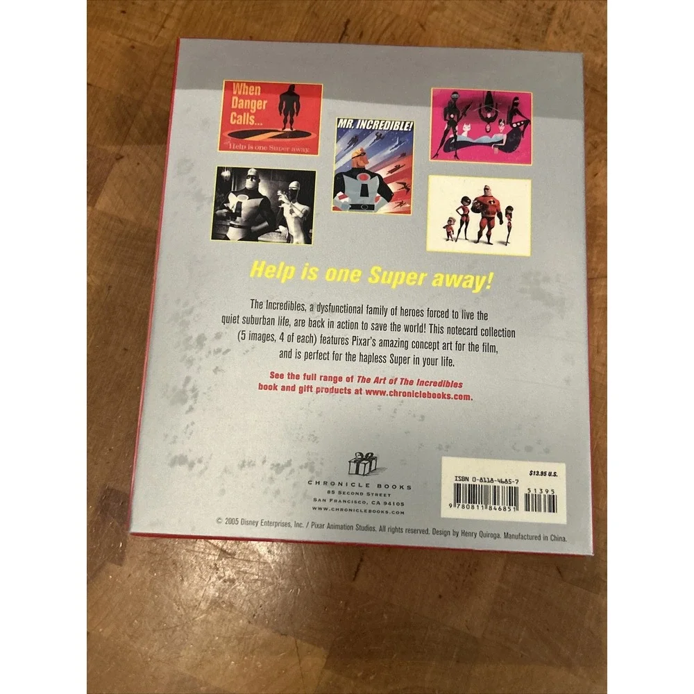 The Art of THE INCREDIBLES - 20 Notecards‎ & Envelopes Set - PIXAR Disney NIB